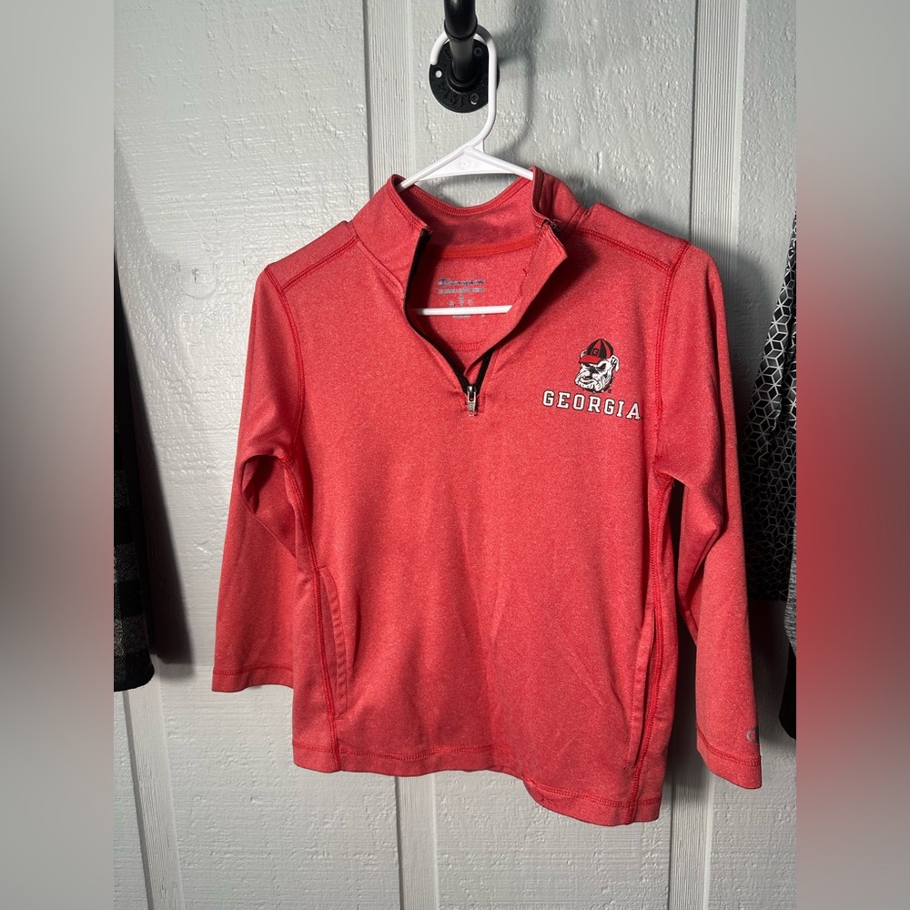 Champion Kids Georgia Bulldogs 1/4 Zip Pullover Size Medium EUC